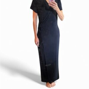 Emma & Michele Navy dress with built in flowy pants.